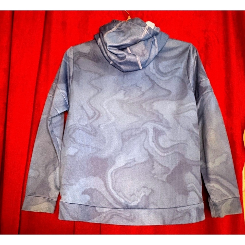 Nike Dri Fit Thermal Hoodie Pullover Blue White Swoosh Kids Large L - Picture 4 of 7